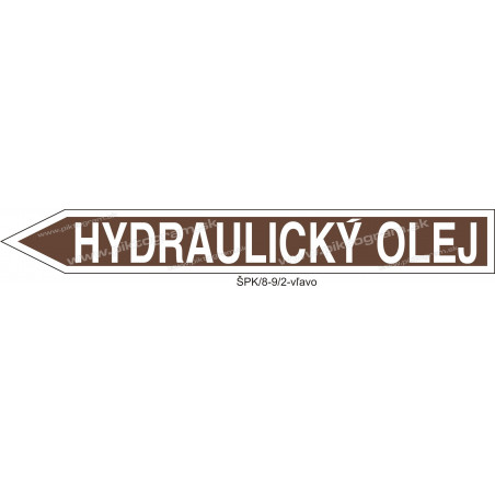 Hydraulický olej - označenie potrubia