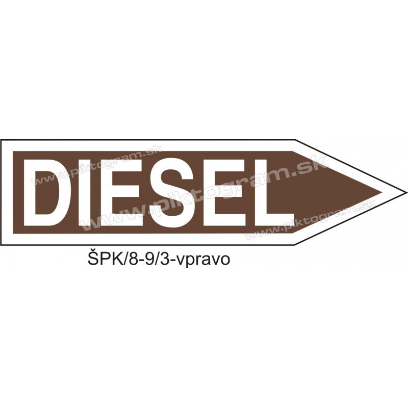 Diesel - označenie potrubia