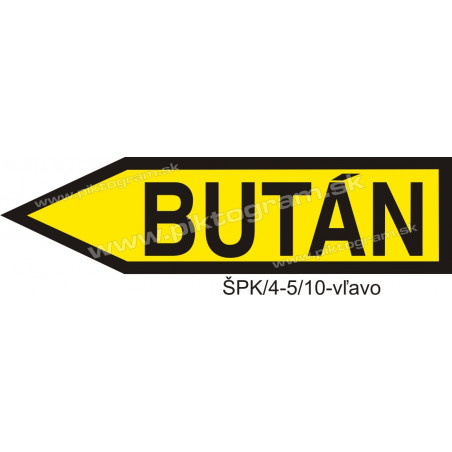 Bután - označenie potrubia