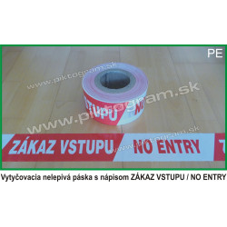 Vytyčovacia nelepivá páska s nápisom ZÁKAZ VSTUPU / NO ENTRY