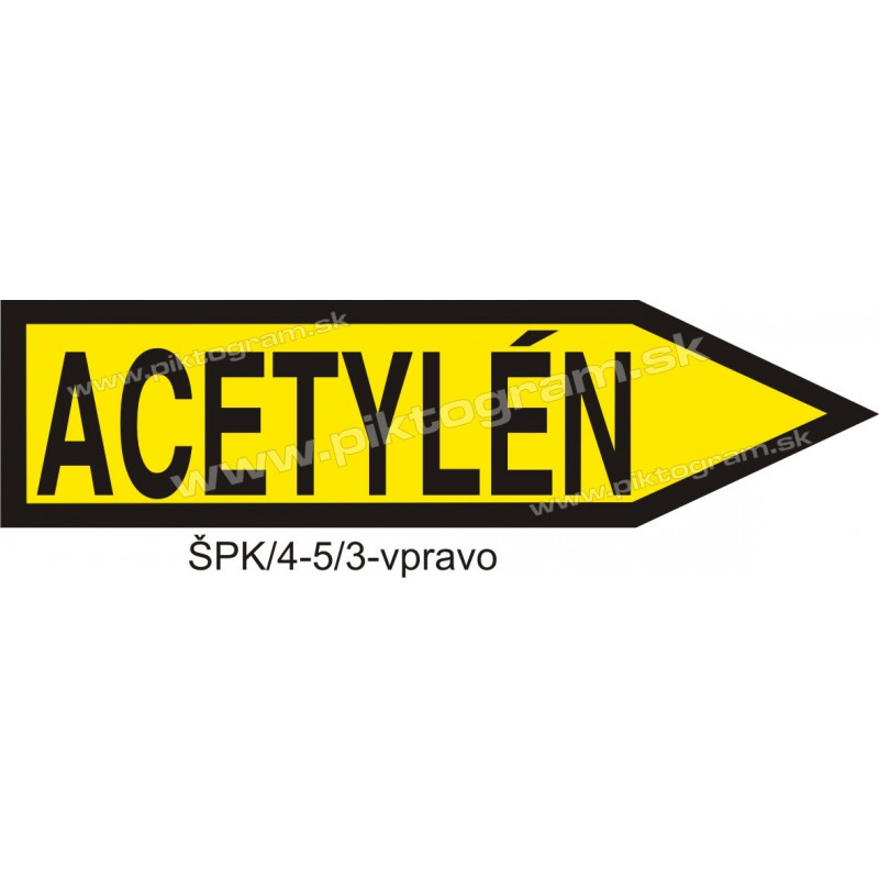 Acetylén - označenie potrubia